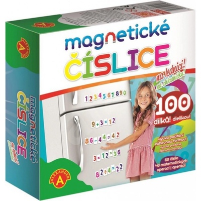 Magnetické číslice na lednici 100 dílků