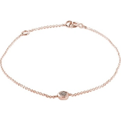 Klenota náramok z ružového zlata s champagne diamantom k0453054