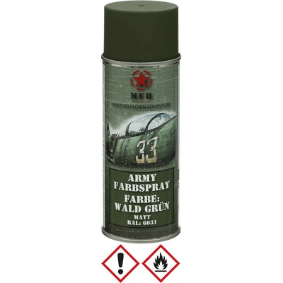 MFH Farba vojenská v spreji 27375D 400 ml lesná zelená