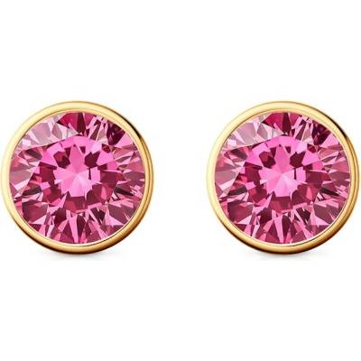 SAVICKI Náušnice The Journey: žlté zlato, ružové laboratórne diamanty TJ-K02-BR-050-LABPINK-Z
