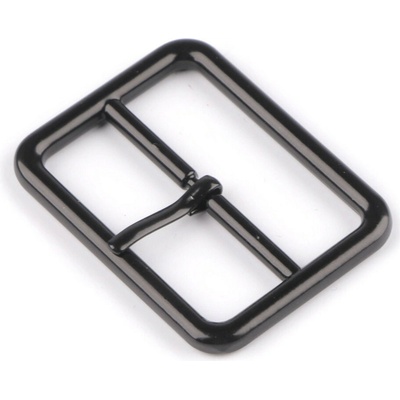 Kovová spona / opasková přezka, průvlek 30; 35; 40 mm - (40 mm) černý lak (10 ks)