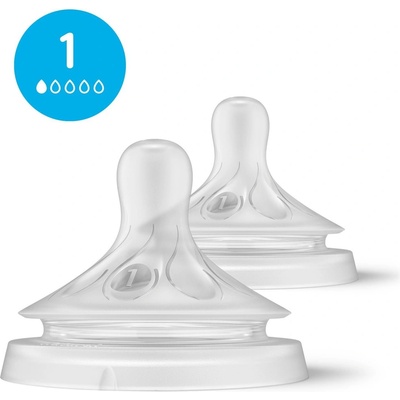 Philips Avent savička Natural Response 1 první průtok 2 ks transparentní – Hledejceny.cz