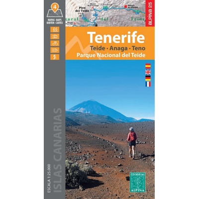 mapa Tenerife - PN Teide - Anaga - Teno 4 maps 1:25 t.