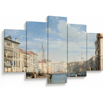 Obraz - Richard Parkes Bonington, The Grand Canal, reprodukcia, päťdielne 150x105 cm