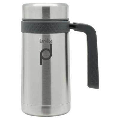 Pioneer DrinkPod termohrnek s rukojetí Stříbrný 450 ml