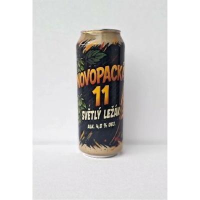 Novopacká 11 světlý ležák 4,8% 0,5 l (plech)