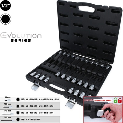KS Tools" súprava nástrčných bitov XZN, 26-dielna 911.4540
