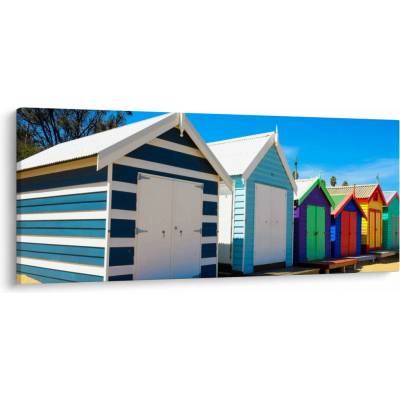 Obraz - Pláž Brighton, Melbourne, Austrálie, jednodílný 120x50 cm
