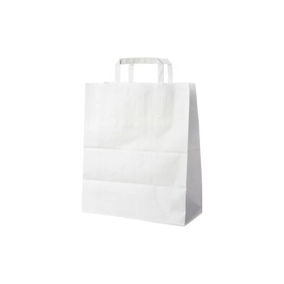 Taška papierová 32x16x36cm biela (250ks)