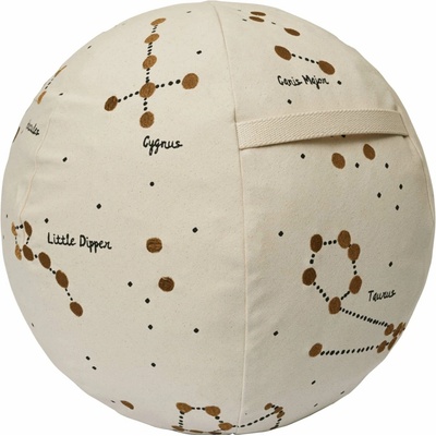 Ferm Living Puf Constellation Undyed Ø 50 cm, béžová barva, textil