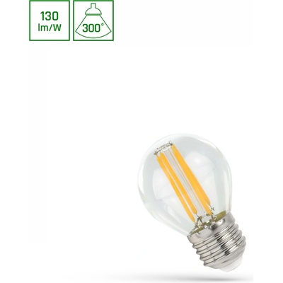 Spectrum LED Spectrum RETRO LED žiarovka E27, stmievateľná, G45, 5.5W, 710lm, 300°, 2700K [WOJ+14647]