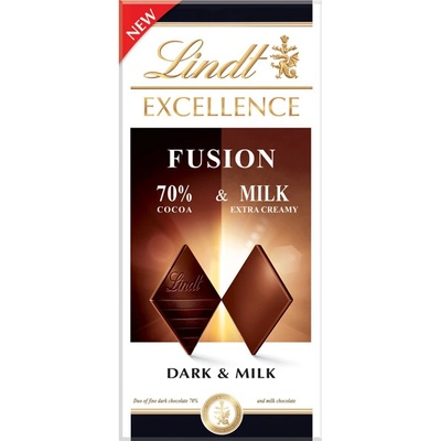 Lindt Excellence Fusion 70% Dark & Milk 100 g
