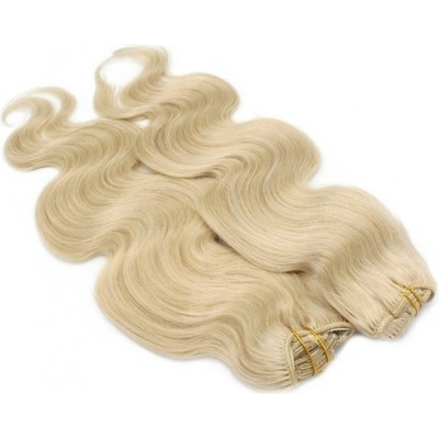Deluxe vlnitá clip in sada 51cm - nejsvětlejší blond
