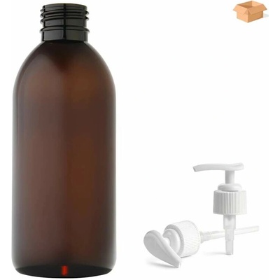 Tera plastová lahvička hnědás bílou pumpičkou 250 ml 180 ks