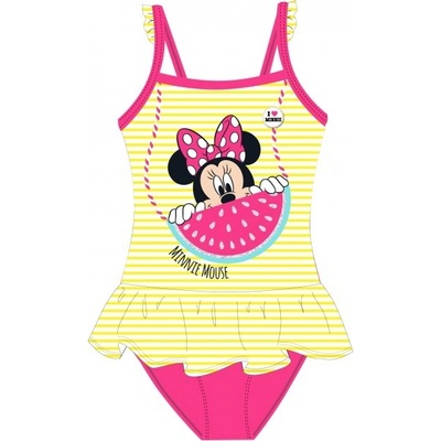 E plus M Dievčenské jednodielne plavky Minnie Mouse Disney žlté