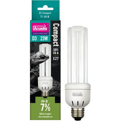 Arcadia D3 Compact Reptile Lamp 23 W, 7.0 UVB