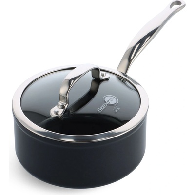 GreenPan Omáčník s nepřilnavým keramickým povrchem s poklicí Barcelona Pro 18 cm / 2,1 l černá CC005331-001