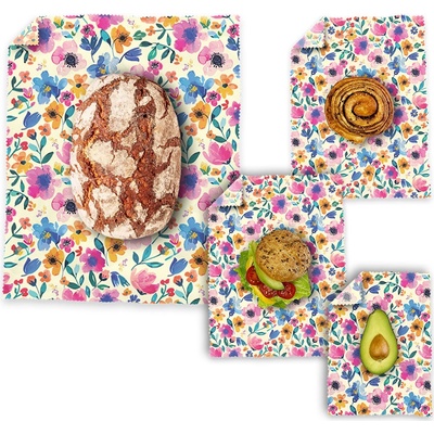 BajaBee Voskové obrúsky Multipack Bloom XL/M/M/S 40x48 cm 23x31 cm 23x31 cm 17x23 cm 1 ks