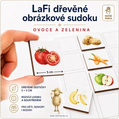 LaFi Ovečka Dřevěné obrázkové sudoku Ovoce a zelenina – Hledejceny.cz
