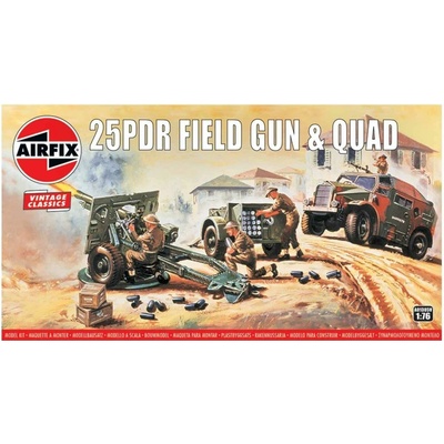 Airfix Classic Kit VINTAGE military A01305V 25pdr Field Gun & Quad 1:76