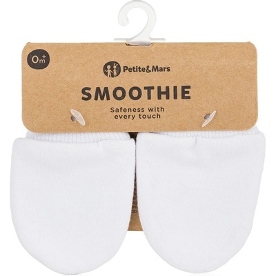 Petite & Mars Rukavičky kojenecké Smoothie Infinity White – Hledejceny.cz