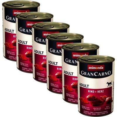 Animonda GranCarno Original Adult hovězí a Hearts 6 x 400 g – Hledejceny.cz