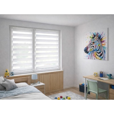 Zebra-shop Roleta DEN A NOC MINI PROMO BH 3800 hnědá, 150 x 42 cm bílá