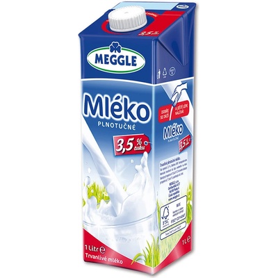 Meggle Trvanlivé plnotučné mléko 3,5%, 1 l