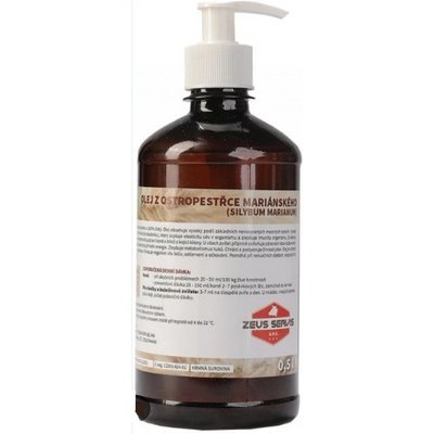 Zeus Olej z pestreca mariánskeho pre kone psy a mačky 500 ml