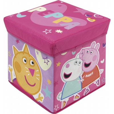 Arditex Taburet PEPPA PIG s úložným prostorem růžový 30x30x30