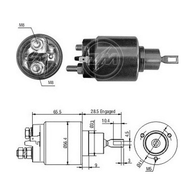 Spínač startéru 0001106001 Bosch 0331303109