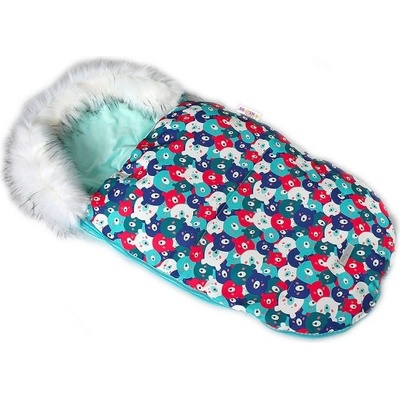 Baby Nellys 105 x 55 Velvet Winter Lux Barevní medvědi