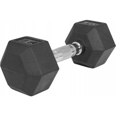 Gorilla Sports Potažené pogumované jednoruční činky 1 x 8 kg