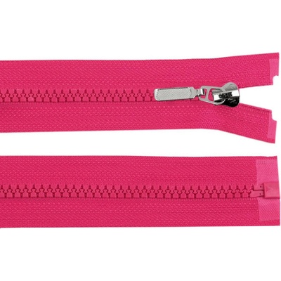 Kostěný zip No 5 délka 50 cm s ozdobným jezdcem Varianta: 145 růžová malinová, Balení: 1 ks