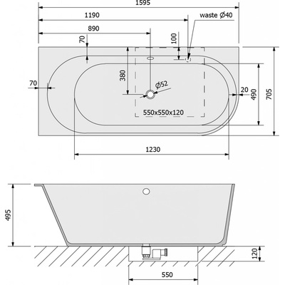 Polysan SUSSI 160 x 70 cm 80219L