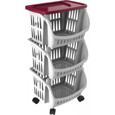 BAMA 10137A TIDY Regál pojízdný, světle hnědy