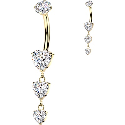 Šperky4U Visací piercing do pupíku TITAN TIT1736