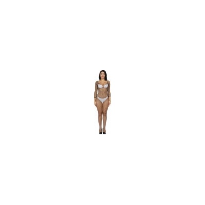 Bdsm-Boundage-Shop Sexy transparentní síťovaný bodystocking w256 Černá