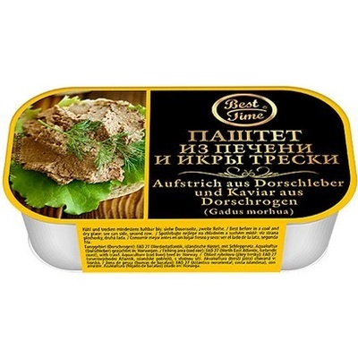 Best Time Paštika z tresčích jater a kaviárem 120 g