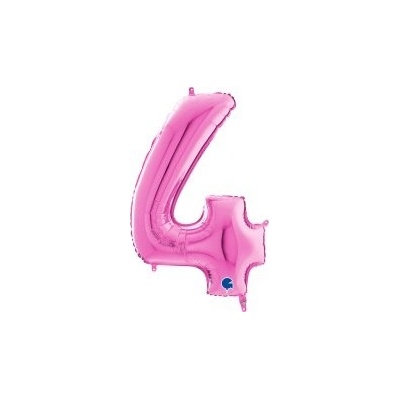 GRABO fóliový balónek ČÍSLICE FUCHSIA 4 66cm,26 nafukovací