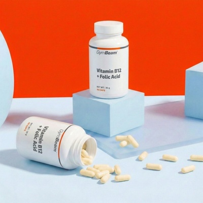 GymBeam Vitamín B12 + Kyselina listová 90 kapsúl