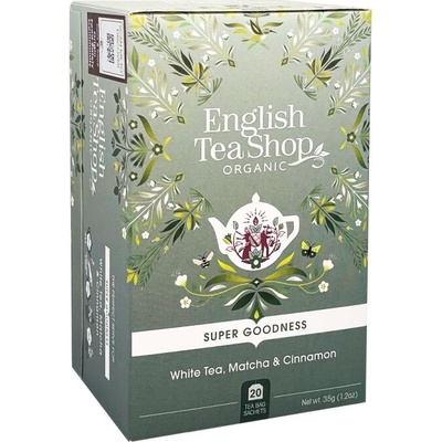 English Tea Shop BIO Biely čaj matcha a škorica 20 vrecúšok
