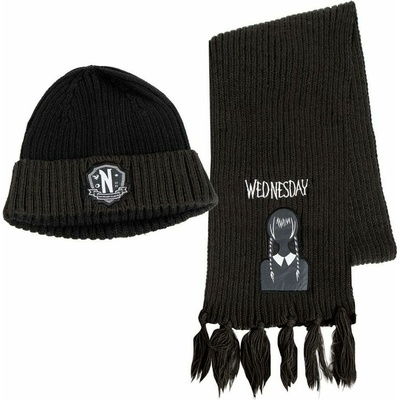 Cerda čiapky a šál Wednesday Nevermore Academy