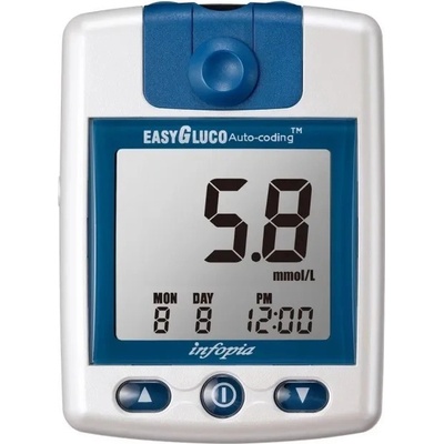 EasyGluco Auto-Coding glukometr + autolanceta, 25 ks lancet, 25 ks testovacích proužků
