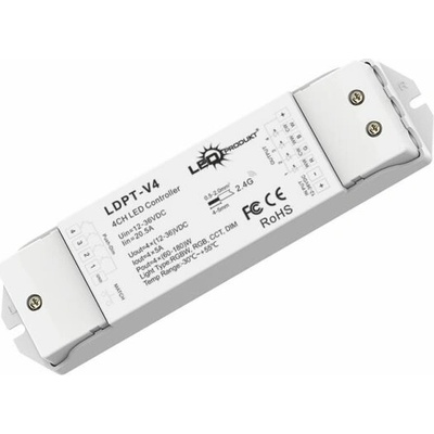LEDprodukt LED RGB/ RGB-W/ DUAL-WHITE prijímač V4 RF 2,4GHz 20A