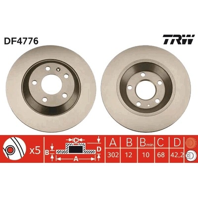 TRW Brzdový kotúč DF4776