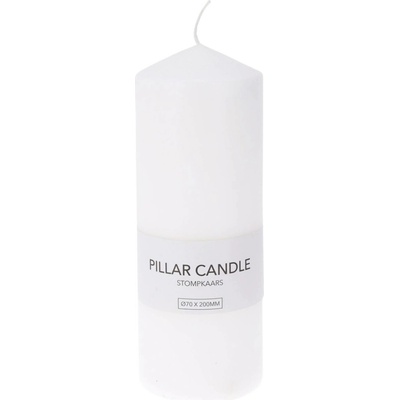Home Styling Collection Svíčka z parafínu, Ø 7 x 20 cm, bílá bílá