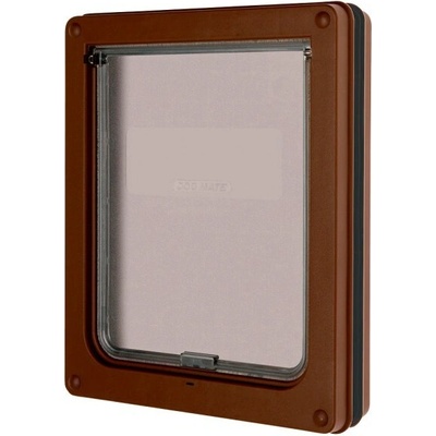 Kerbl Dog Mate 2-way Dog-Flap dvířka magnetická hnědá 29 x 35 cm