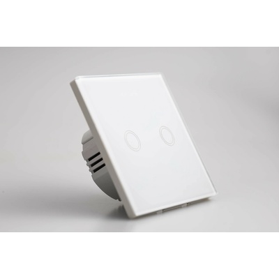 LVT Sklenený dotykový vypínač č.5 biely IP54 PL7116
