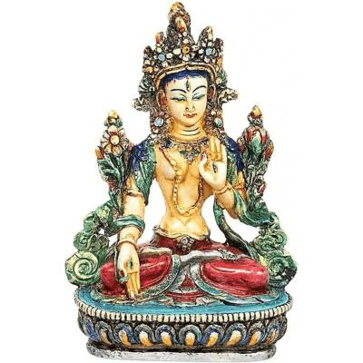 Milujeme Kameny Bílá Tara - žensky Buddha - soška Feng shui - barevná
